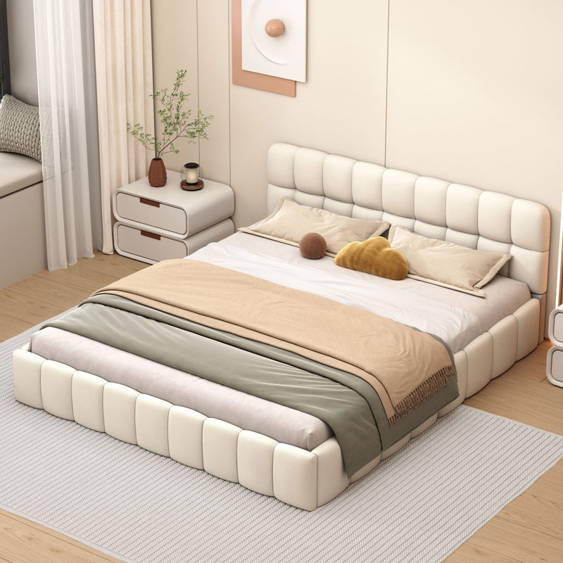 Bed, European Double (140 x 200 cm), Beige