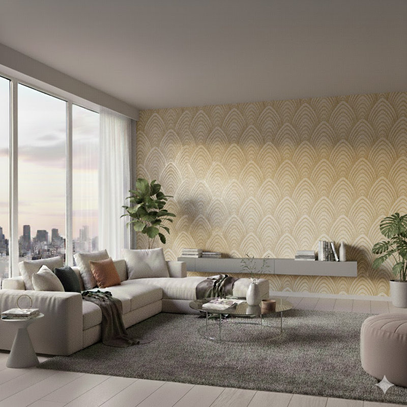 Utopia Collection Arch Array Wallpaper Roll, Gold