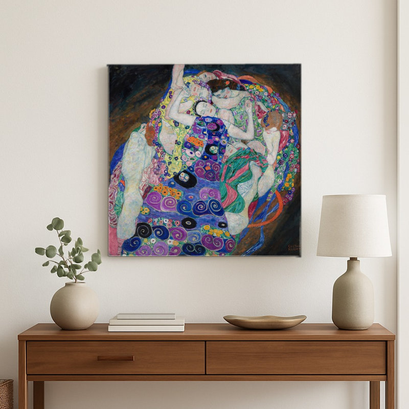 La Vierge (Die Jungfrau) (1913) — Tableau mural carré en métal, 8" H x 8" W