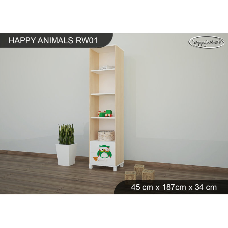 187cm H X 45cm W Cube Unit Kids Bookcase, Bright Pear Tree