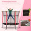 Trampoline polyvalent pour enfants avec caractéristiques de sécurité et conception portable