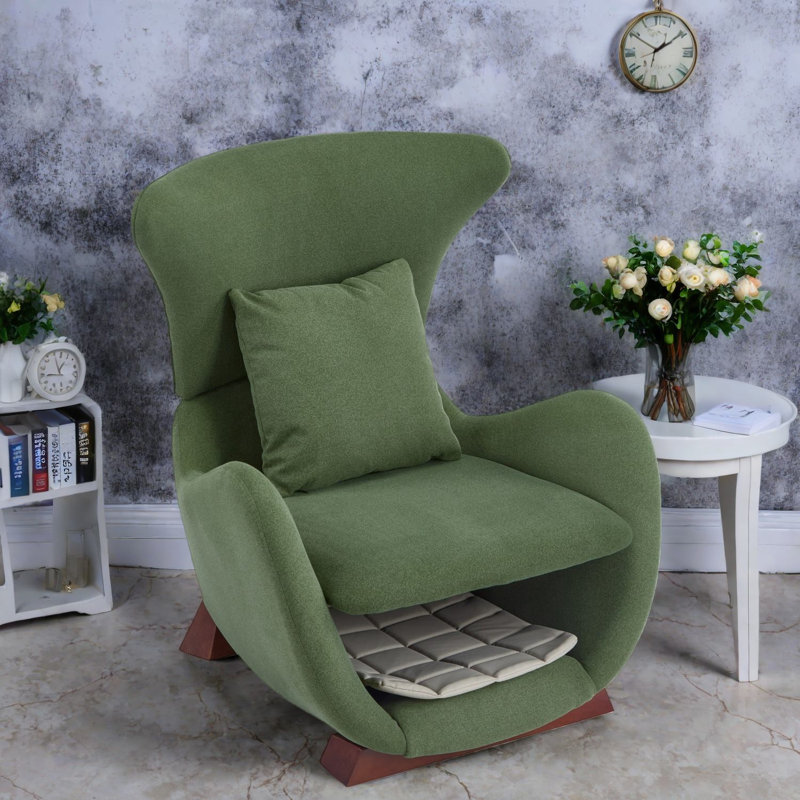 Chaises décoratives de rangement, méridienne compacte moderne en polyester vert pour la maison