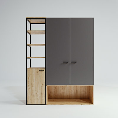 Kennelly 3 Door Manufactured Wood Wardrobe