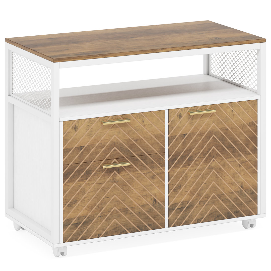 Lellie 15.74"W File Cabinet With Drawers Union Rustic