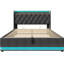 Grand lit en lin gris avec DEL à 360 °, rangement hydraulique, fonction de taille de douille de type C, type C, matelas-1964466698