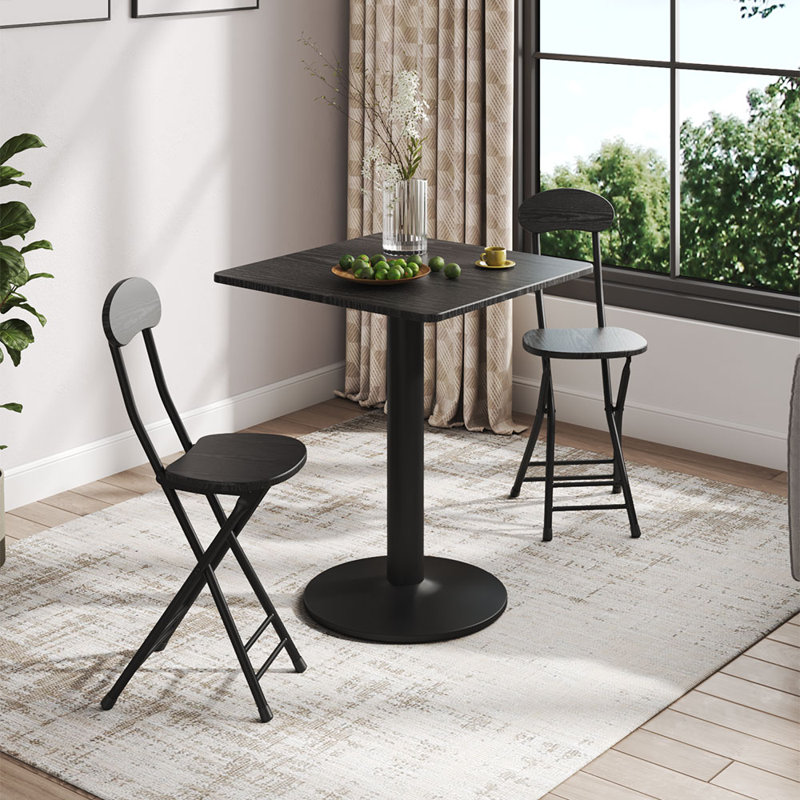 Unicoi Metal Base Dining Table, Black