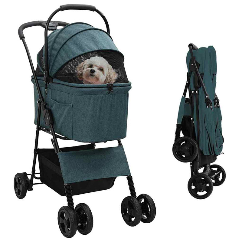 Foldable Pet Jogger Stroller, Green