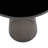19" Round Side End Table Glass/Sintered Stone Top With Powder-Coated Black Rim And Tempered Glass Base-109367868-122913913
