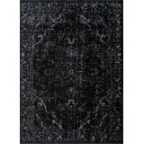 Rapture Black Cream Oriental Luxury Area Rug