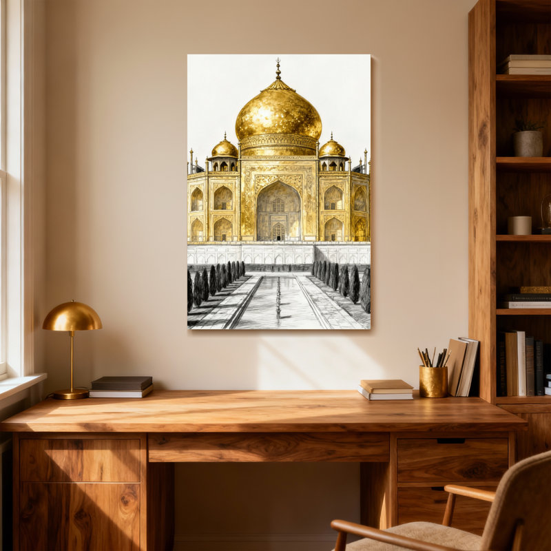Scénario d'architecture Taj Mahal, H 30 po x l 20 po