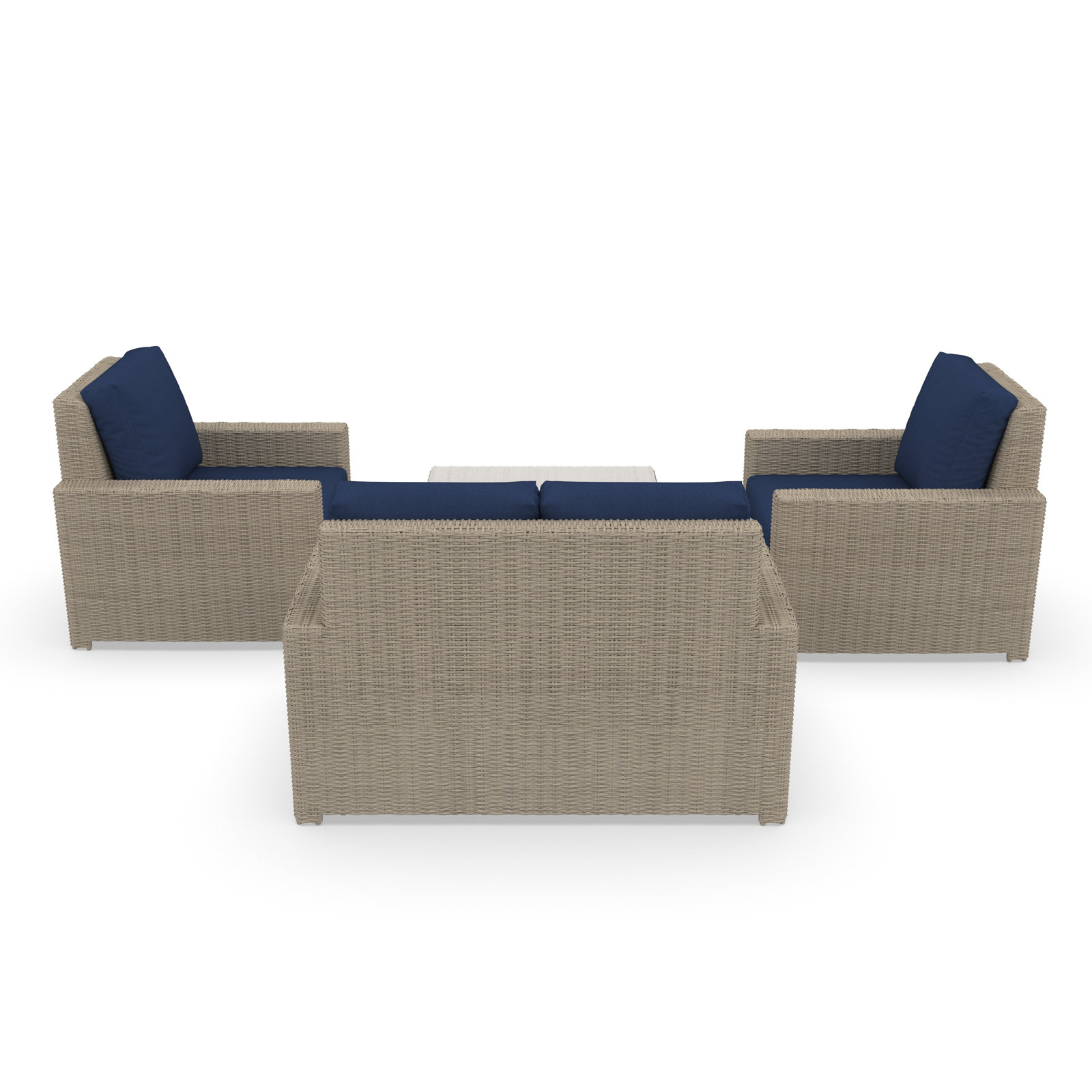 Henri 4-Person Sunbrella® Patio Seating Group, Canvas Navy