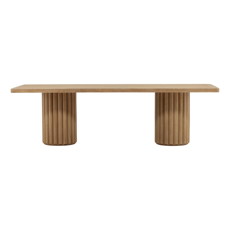 Henley Dining Table Dark Brown, Light Warm Wash