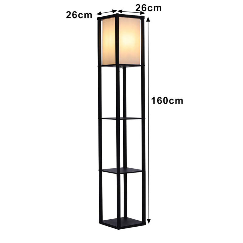 Damm 160cm Black Column Floor Lamp
