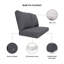 Outdoor Loveseat Cushion, Deep Seat/Back Replacement Cushion 5 Inch-1579952228