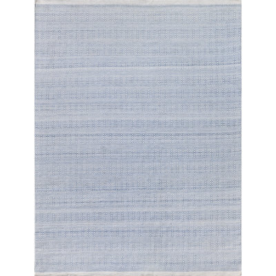 Echo Geometric Area Rug in Light Blue