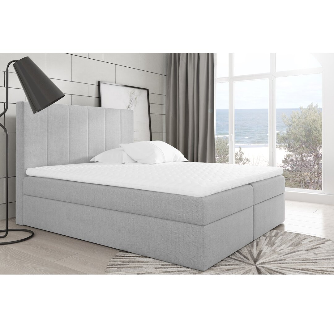 Boxspringbett Botkins mit Topper und Bettkasten