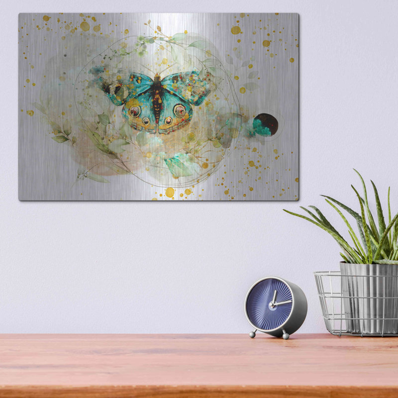 August Grove « Blue Evolution » par Roozbeh Bahramali – Décoration murale en métal, 40,6 cm x 30,5 cm, H 12 po x l 16 po