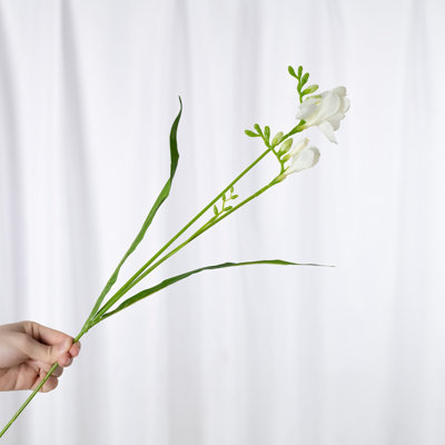 Freesia artificiel en soie Audet (paquet de 1 branche)