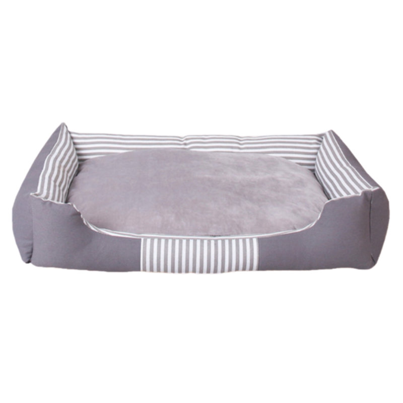 Tyrese Striped Cotton Pet Bed, 52cm H x 15cm W, Brown