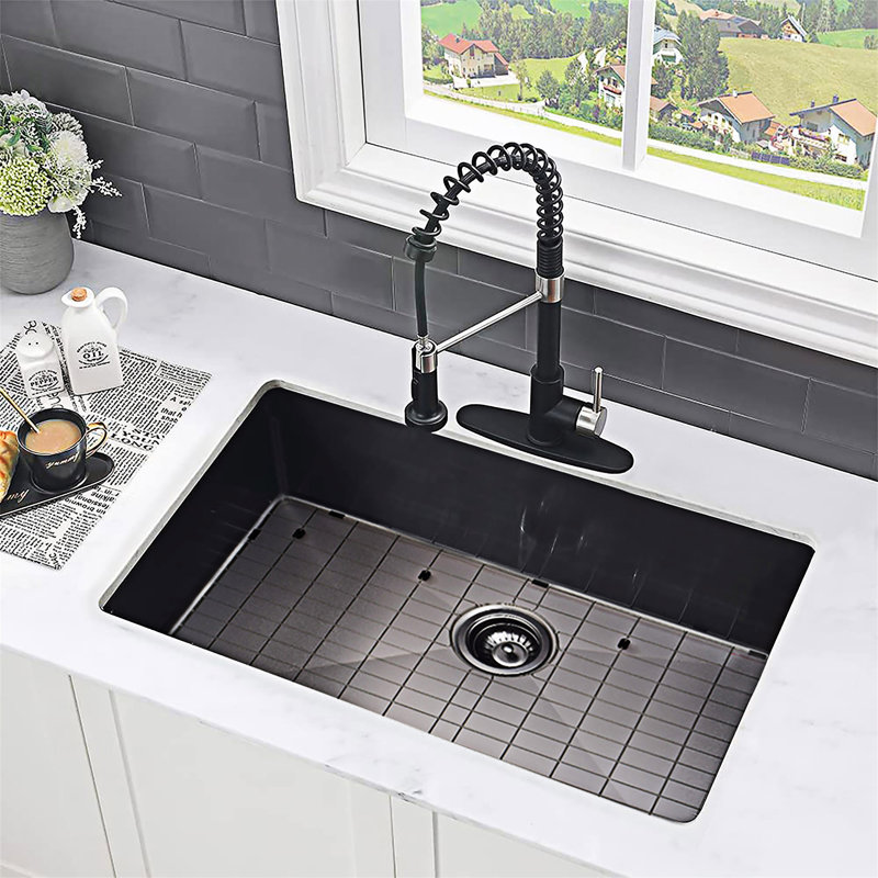 Undermount Kitchen Sink With Sink Grid