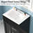 24" Modern Black Freestanding Single Sink Bathroom Vanity Set with Integrated Sink and Storage-748687521