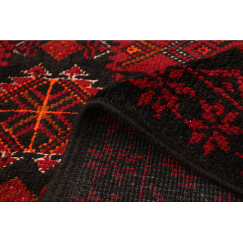Tapis décoratif en laine de conception unique noué à la main New Age de 3 pi 4 po x 6 pi 3 po Betthezel