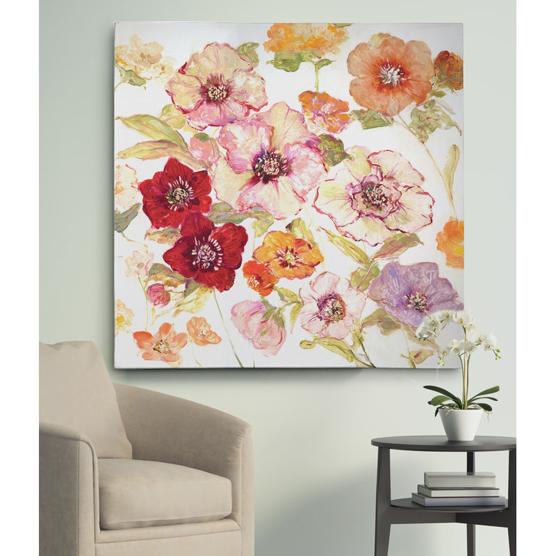 « avant jardin i », reproduction de peinture à l’huile sur toile tendue, H 32 po x l 32 po x P 1,5 po, Toile tendue