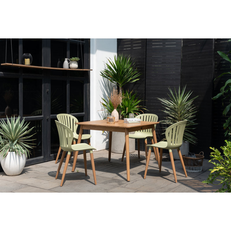 Outdoor Dining Side Chair, Green