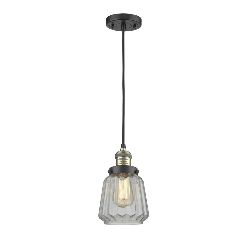 Vinny 1 - Light Single Pendant, Clear, Brushed Brass