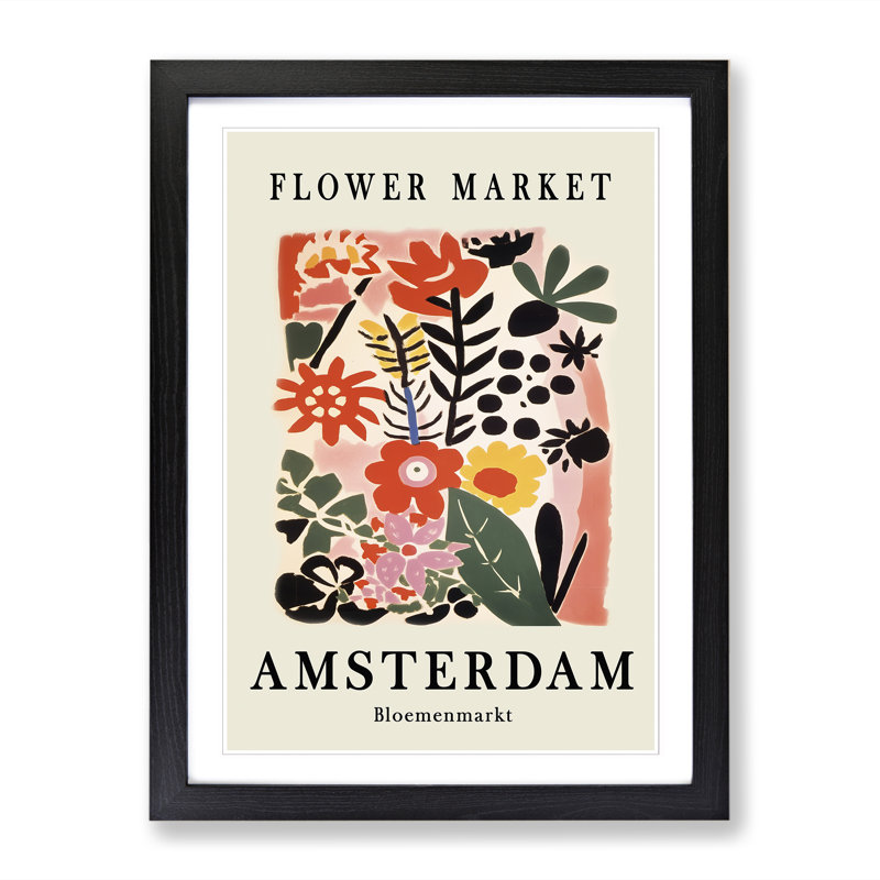 Amsterdam Flower Market Exhibition No.4 - Single Picture Frame Print on Wood, 34cm H x 25cm W x 2cm D