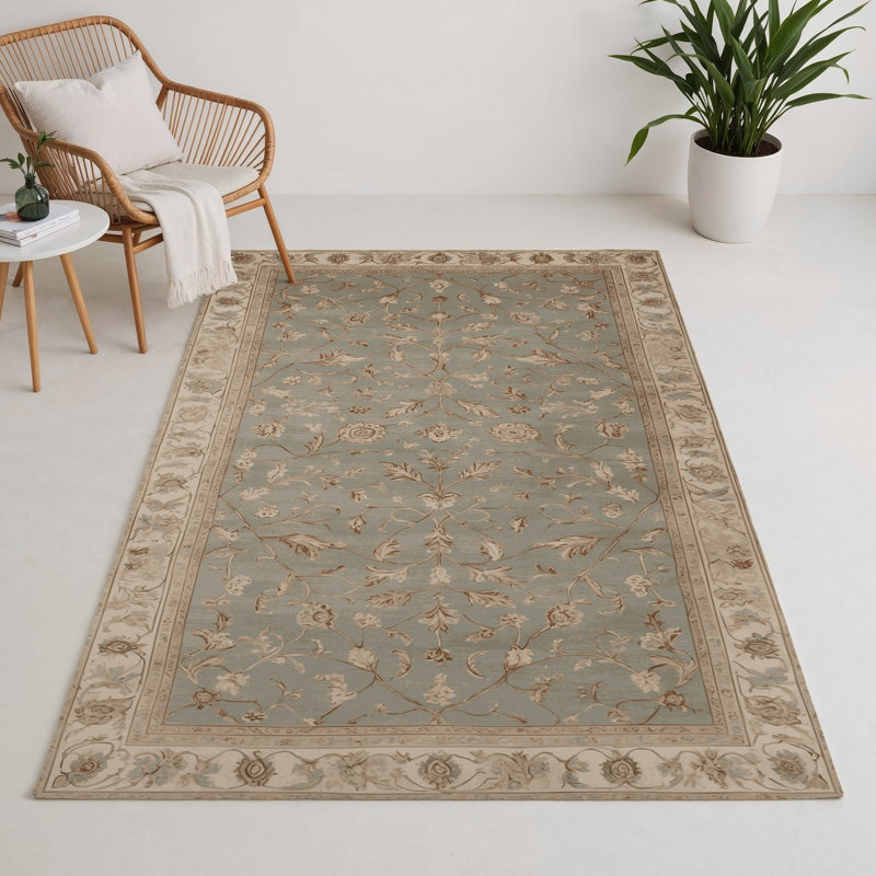 Tapis gris d'intérieur et d'extérieur Tabriz, Rectangulaire 3 pi x 5 pi