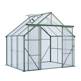 Base surélevée en polycarbonate à double porte 8X6FT-Green