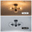 3-Light Modern Sputnik Bubble Globe Glass Semi Flush Mount-1702270518