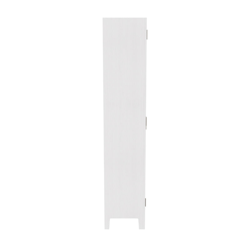 Willa II Storage Cabinet, Aged White/Brown