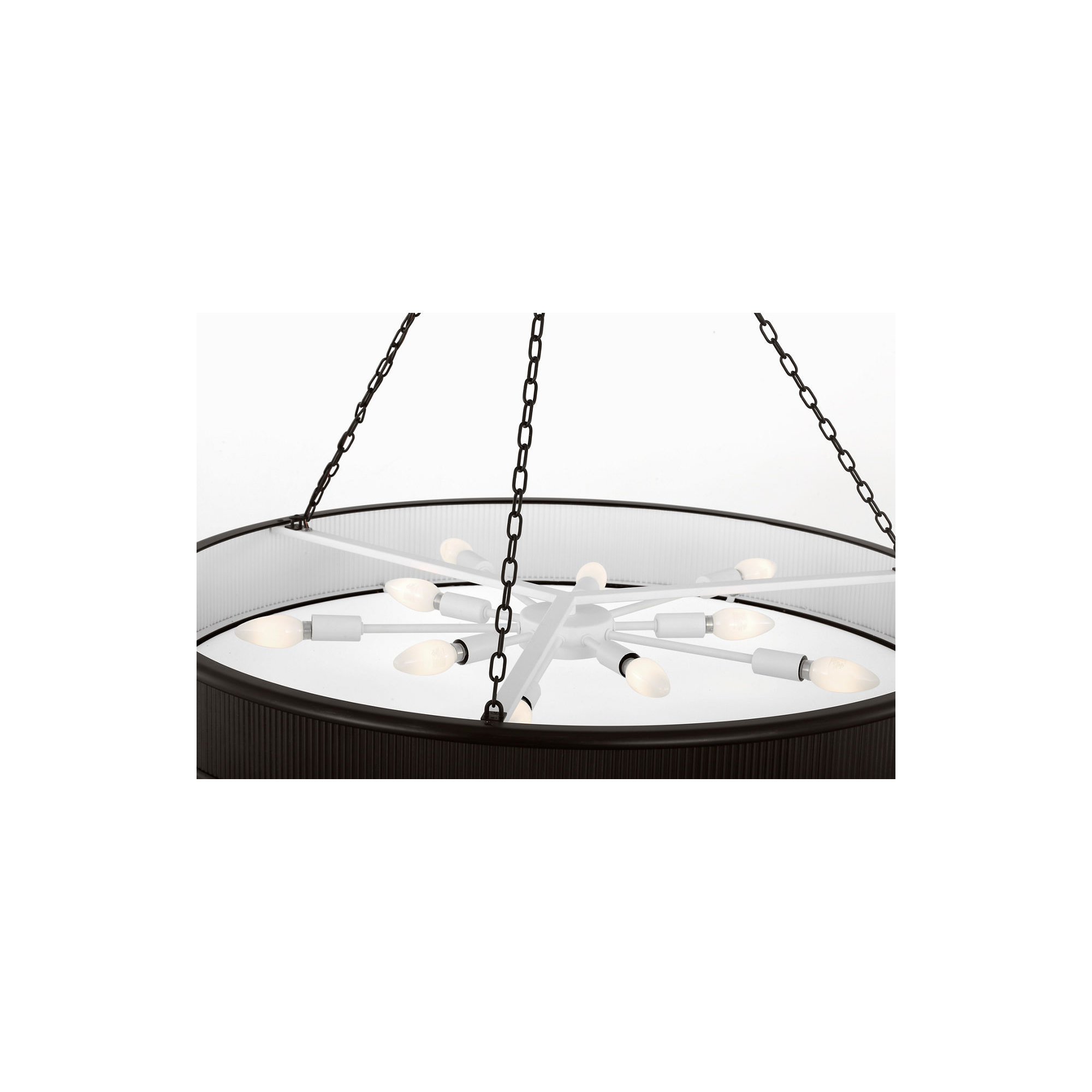 Ritz Chandelier, 4.5" H x 36" W x 36" D, 10, Aged Iron