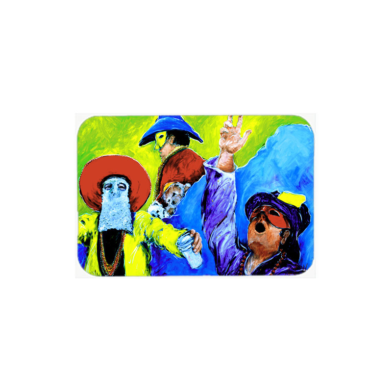 East Urban Home Mardi Gras Glass Cutting Board