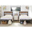 Lit plateforme simple en métal avec tête de lit en bois Abere (ensemble de 2), aucun sommier nécessaire-497511524