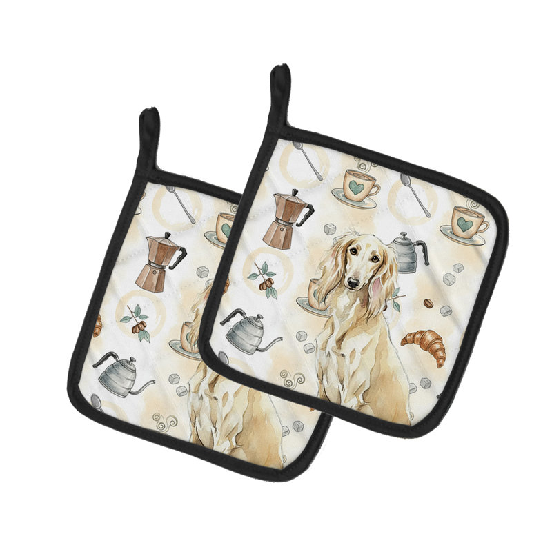 Paire de porte-casseroles crème Saluki