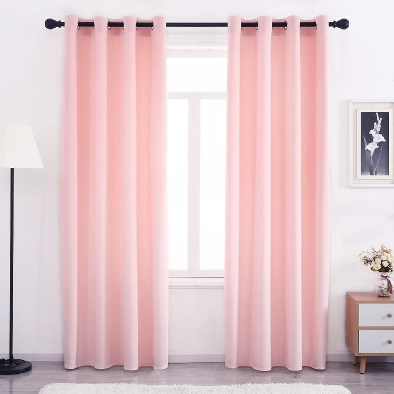 Velvet Blackout Curtain Pair, 52" W x 96" L, Burgundy