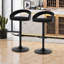 Ensemble de 2/3 tabourets de bar pivotants réglables en velours avec repose-pieds en T et base en métal-200499334-200499338-200499336