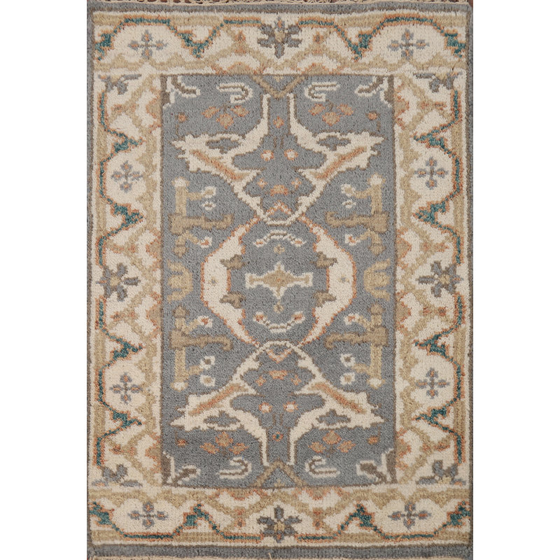 Tapis géométrique gris Oushak