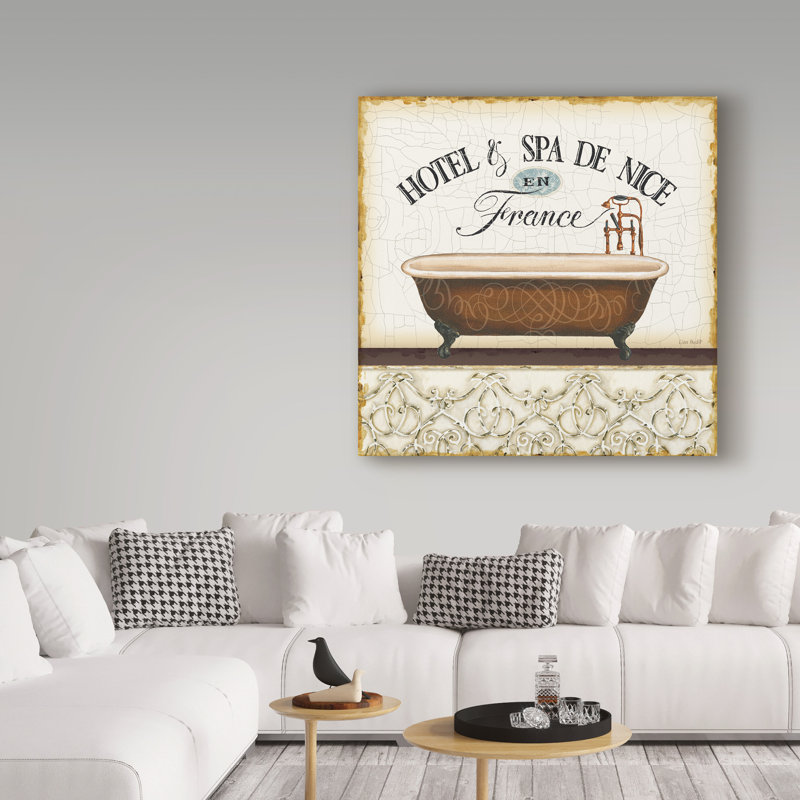 «Spa and Resort II», affiche vintage sur toile tendue, H 14 po x l 14 po x P 2 po