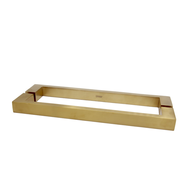 Stainless Steel Door Closes, .98" H x 18.7" W x 1.97" D, Satin Brass