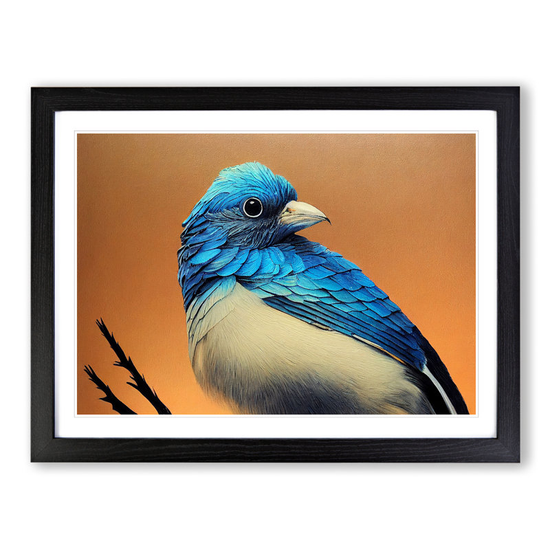 Breathtaking Bird - Single Picture Frame Print, Black Framed, 46cm H x 64cm W x 2cm D