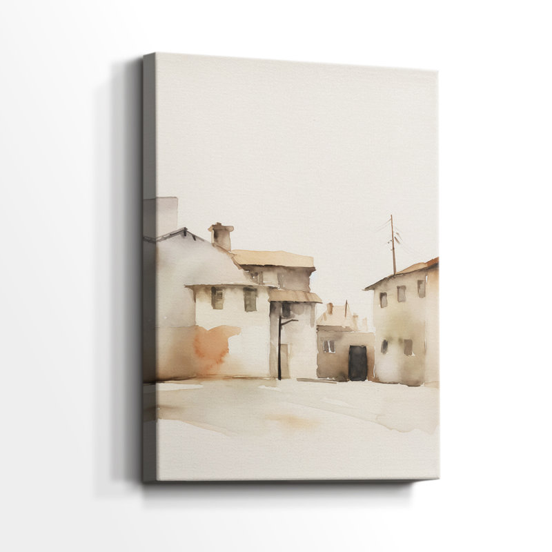 Paysage rétro XXVI - galerie Cavas, H 18 po x l 12 po