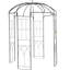 201.2cm W x 201.2cm D Steel Arbor-224852556