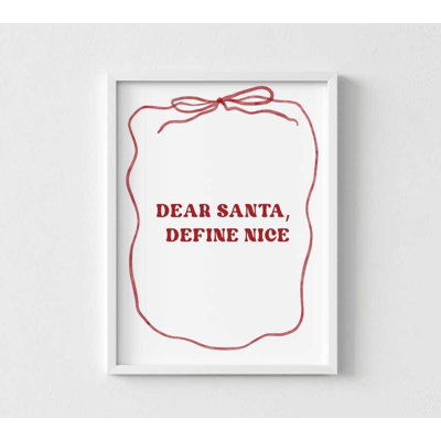 «Dearsanta», reproduction d'art encadrée