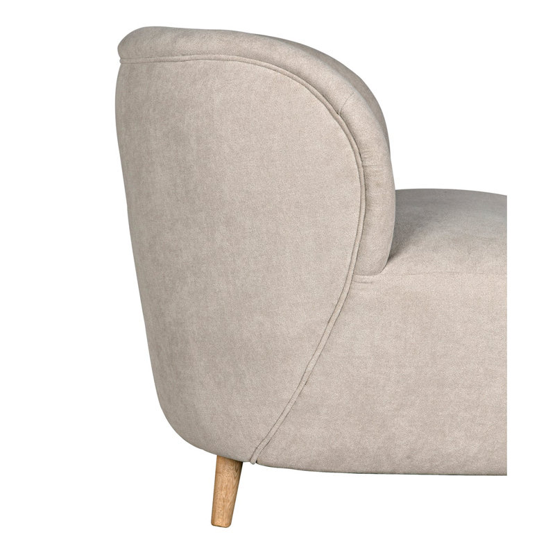 Laffont Barrel Chair, Beige, Clear