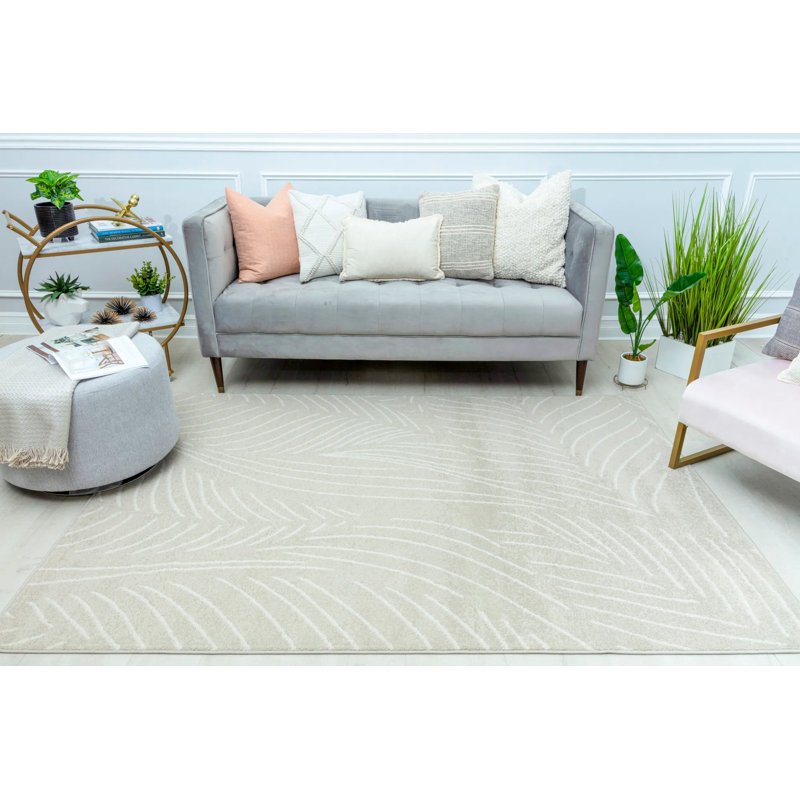 Tapis crème Azalea, Rectangle 8 pi 3 po x 10 pi 0 po