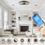 Ventilateur de plafond encastré à DEL d'intérieur avec télécommande et ensemble d'éclairage inclus, idéal pour les plafonds bas-114312711